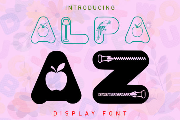 Alpa AZ: The Playful Display Font for Kids' Design