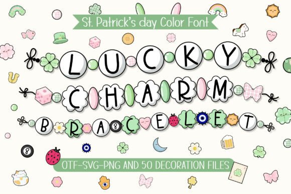 Lucky Charm Bracelet: A Whimsical Typeface for Festive Design