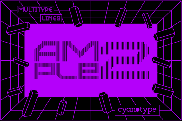 MultiType Lines Ample 2: A Pixelated Twist on Modern Design