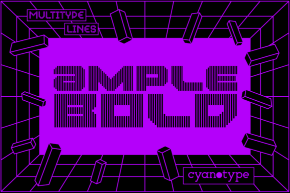 MultiType Lines Ample Bold: A Fresh Take on Pixel Typography
