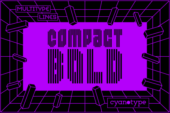 MultiType Lines Compact Bold: Your Edgy Pixel Font
