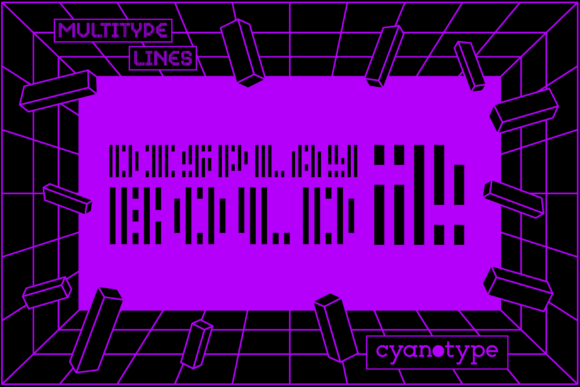 MultiType Lines Display Bold 2: A Pixelated Font with Attitude