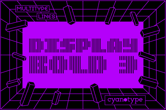 MultiType Lines Display Bold 3: The Pixelated Font for Modern Design