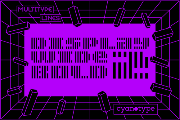 MultiType Lines Display Wide Bold 2: A Pixel Font with Modern Edge