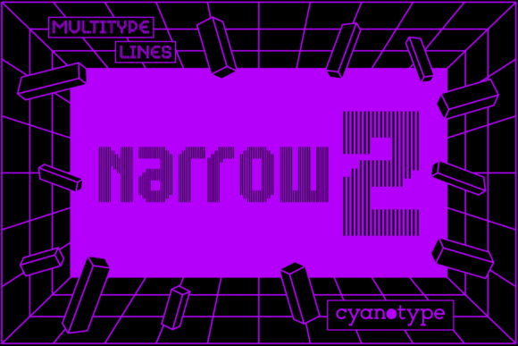 MultiType Lines Narrow 2: A Pixelated Font with Modern Edge