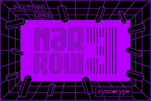 MultiType Lines Narrow 3: A Modern Twist on Pixel Typography