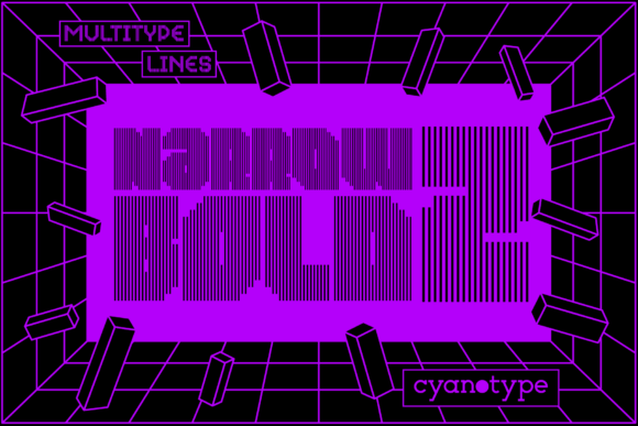 MultiType Lines Narrow Bold 2: Your Go-To for Edgy, Pixelated Style