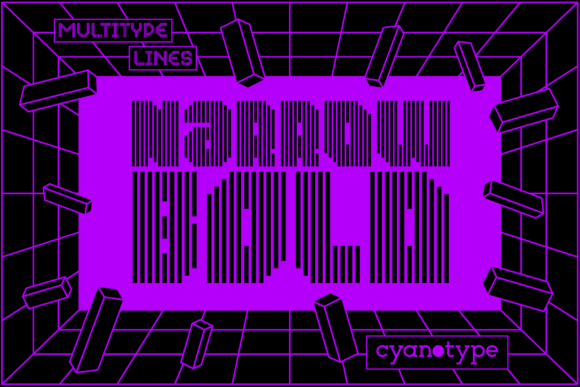 MultiType Lines Narrow Bold: A Pixelated Font with Modern Edge