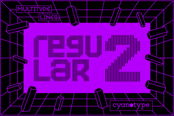 MultiType Lines Regular 2: A Pixelated Font with Modern Edge