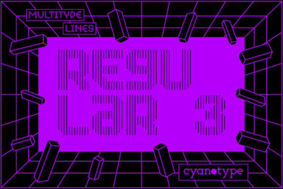 MultiType Lines Regular 3: A Pixelated Font for Modern Branding