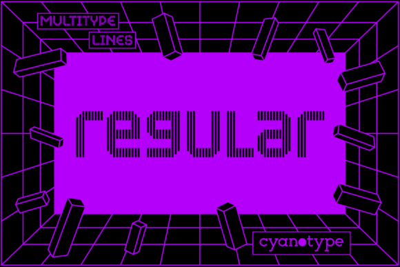 MultiType Lines Regular: A Pixel Font with Modern Edge