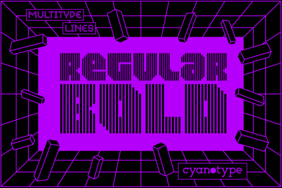 MultiType Lines Regular Bold: A Pixelated Edge for Modern Design