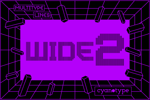 MultiType Lines Wide 2: A Pixelated Font with Modern Edge