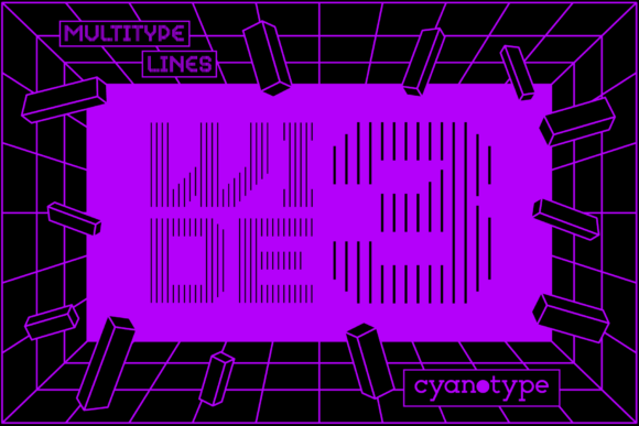 MultiType Lines Wide 3: A Pixel Font with Modern Edge