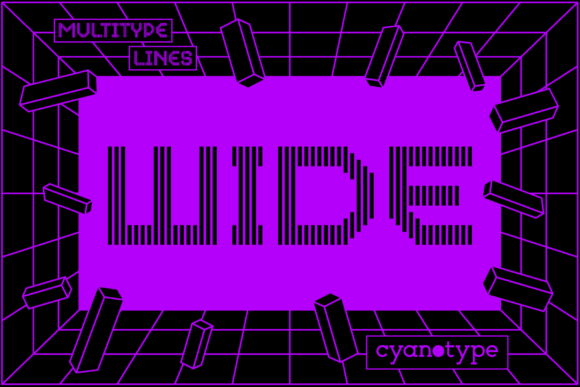 MultiType Lines Wide: A Pixel Font for Modern Edge