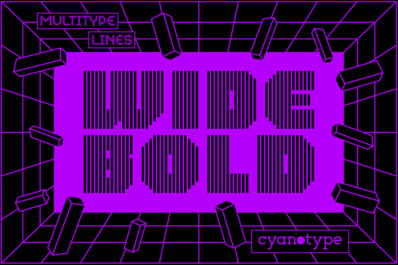 MultiType Lines Wide Bold: A Pixel Font for Modern Edge