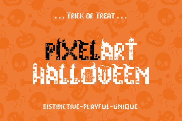 Pixelart Halloween: A Distinctive Decorative Font for Creative Projects