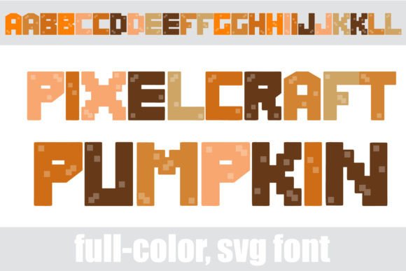 Pixelcraft Pumpkin: A Vibrant Font for Autumn Designs
