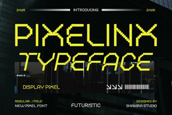 Pixelinx: A Futuristic Pixel Font for Modern Digital Brands