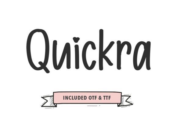 Quickra: Dynamic Handwritten Brush Font