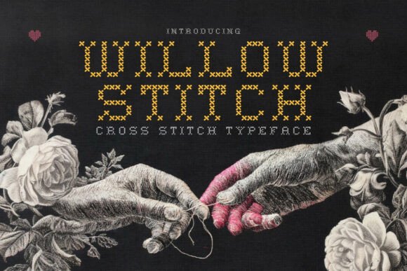 Willow Stitch: A Handcrafted Cross-Stitch Font